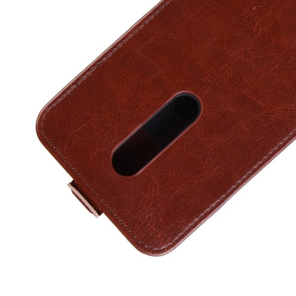 Crazy Horse Vertical Flip Leather Phone Shell with Card Slot for OnePlus 7 Pro For Discount