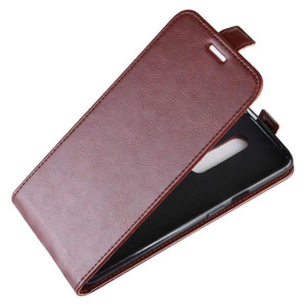 Crazy Horse Vertical Flip Leather Phone Shell with Card Slot for OnePlus 7 Pro For Discount