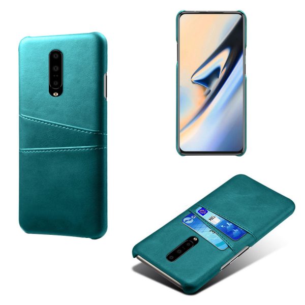 Double Card Slots PU Leather Coated PC Cell Phone Case for OnePlus 7 Pro on Sale