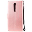 Imprint Flower and Cat Flip Leather Wallet Case for OnePlus 7 Pro For Sale