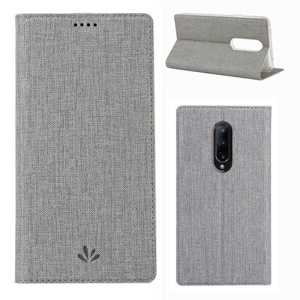 VILI DMX Cross Texture Card Holder Leather Stand Cover for OnePlus 7 Pro Supply