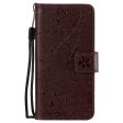 Imprint Flower and Cat Flip Leather Wallet Case for OnePlus 7 Pro For Sale