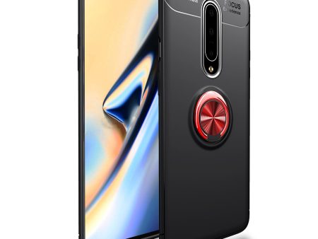 LENUO Metal Ring Kickstand TPU Case for OnePlus 7 Pro Built-in Magnetic Metal Sheet on Sale